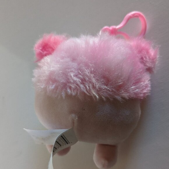 NWOT 3.5" Caparinne Yeti Bigfoot Purse Clip On Squishmallows Mini Plushie Pink - Picture 3 of 3